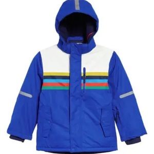 NWT Mini Boden All-weather Waterproof Jacket Bright Blue Polar Bear 6-7